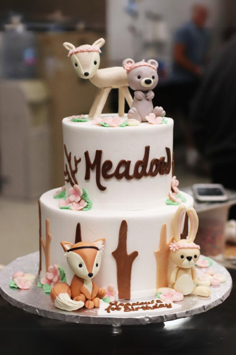 Woodland Bear 'One' Cake Topper - Wooden First Birthday Decoration For Boys & Girls, Animal Theme Party Supplies - View #4