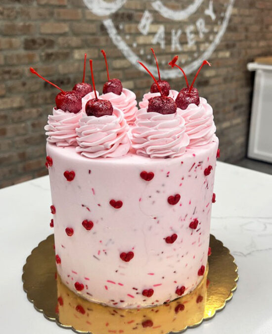 Valentines Confetti Cake