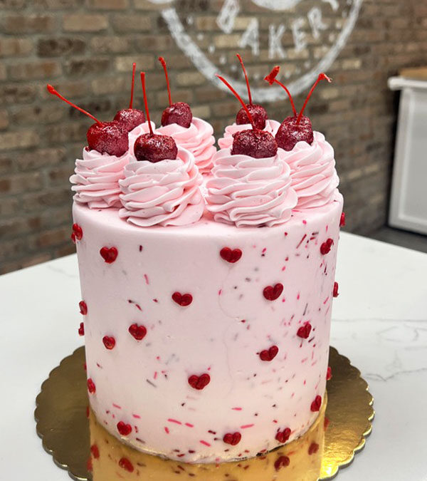 Valentines Confetti Cake