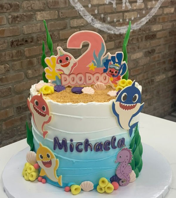 Baby Shark Birthday Cake