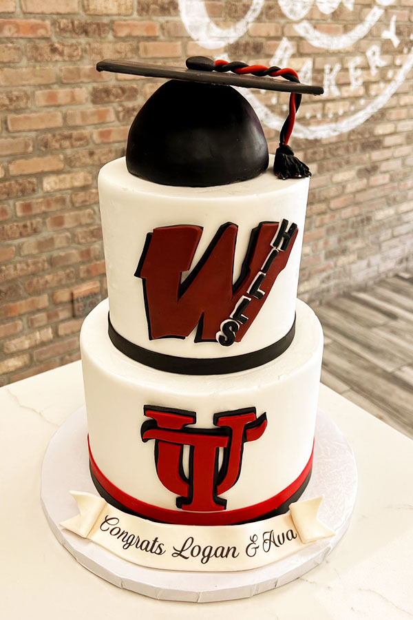 Double Achievement Graduation Cake
