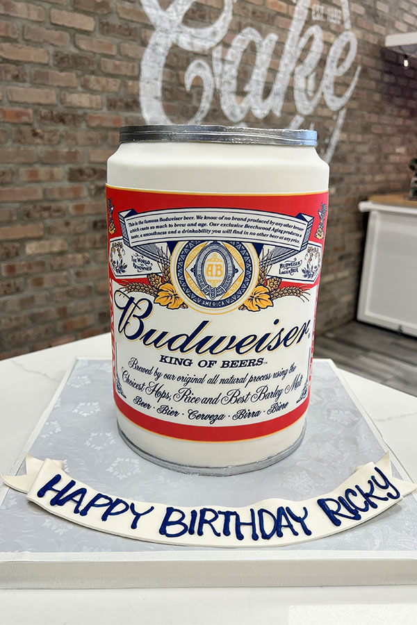 Budweiser Birthady Cake Can