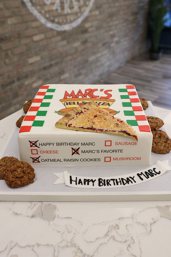 Pizza Box Birthday cake