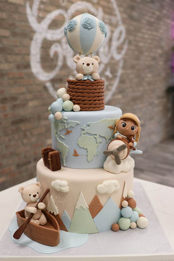 Travel & Adventure Baby Shower Cake