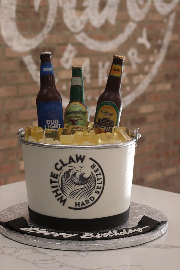 White Claw Beer Bucket Cake