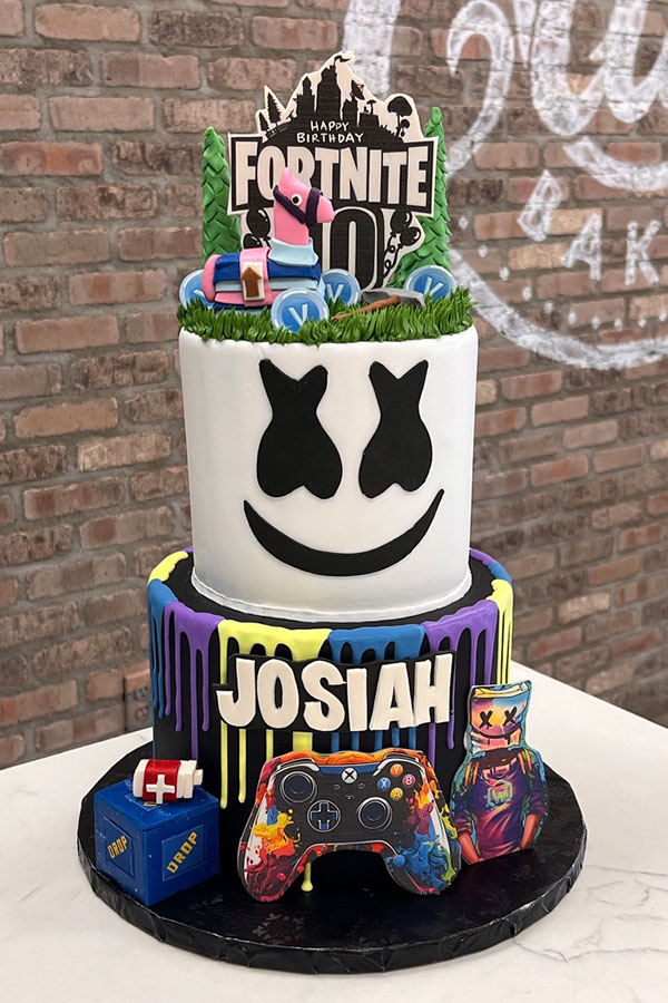 Fortnite x Marshmello Birthday Cake
