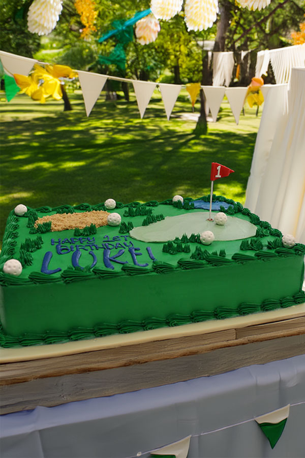 Golf Themed Sheet Cake