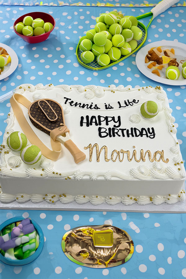 Tennis Themed Birthday Sheet Cake