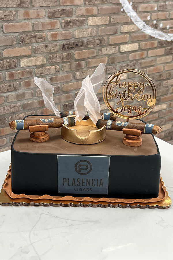 Cigar Lounge Birthday Cake